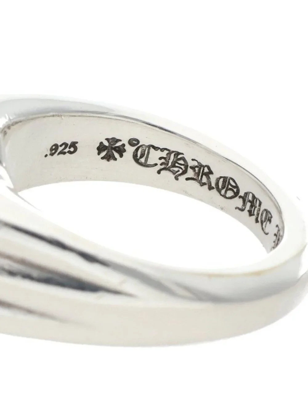 Chrome Hearts Cutout CH Pls Sml Small Plus Silver Ring